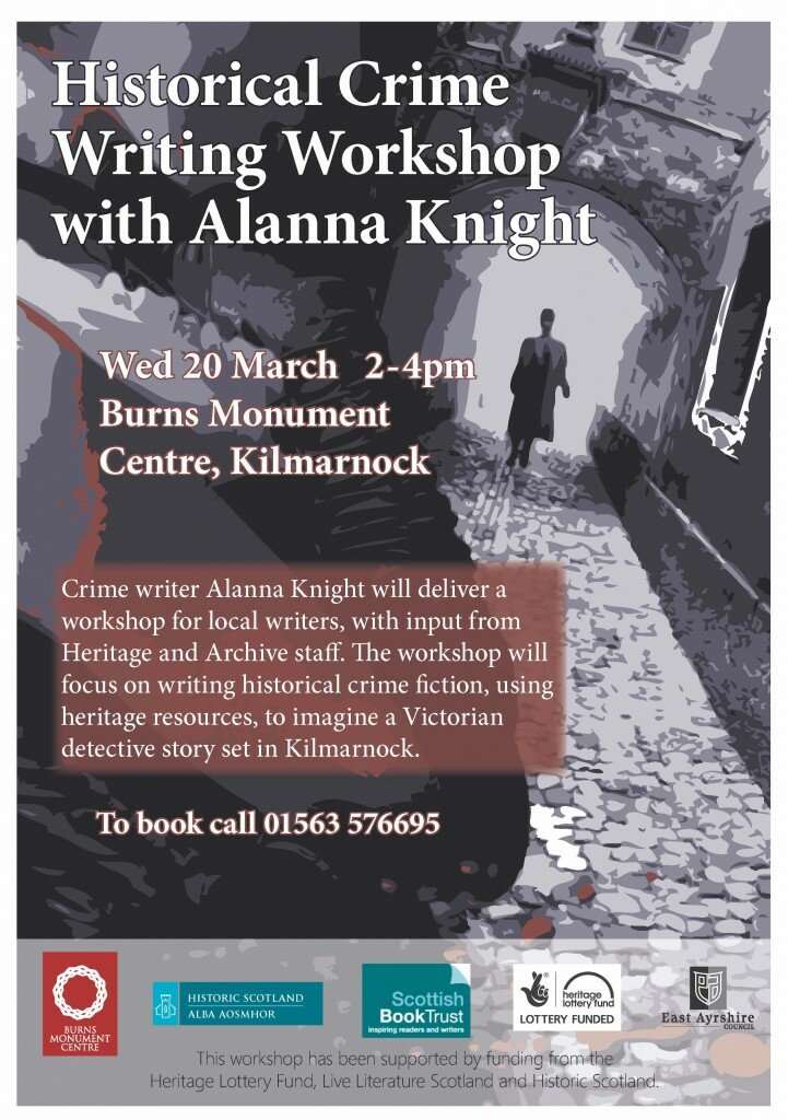 historical crime writing workshop poster